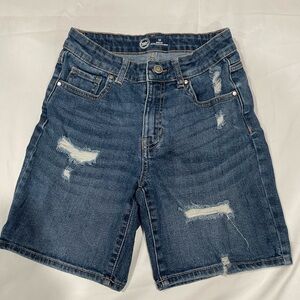 Wonder Nation Dark Blue Distressed Denim Shorts